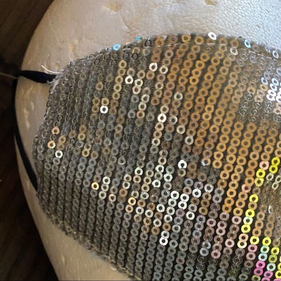Silver Sequin Mask‎ NWT - Picture 6 of 8